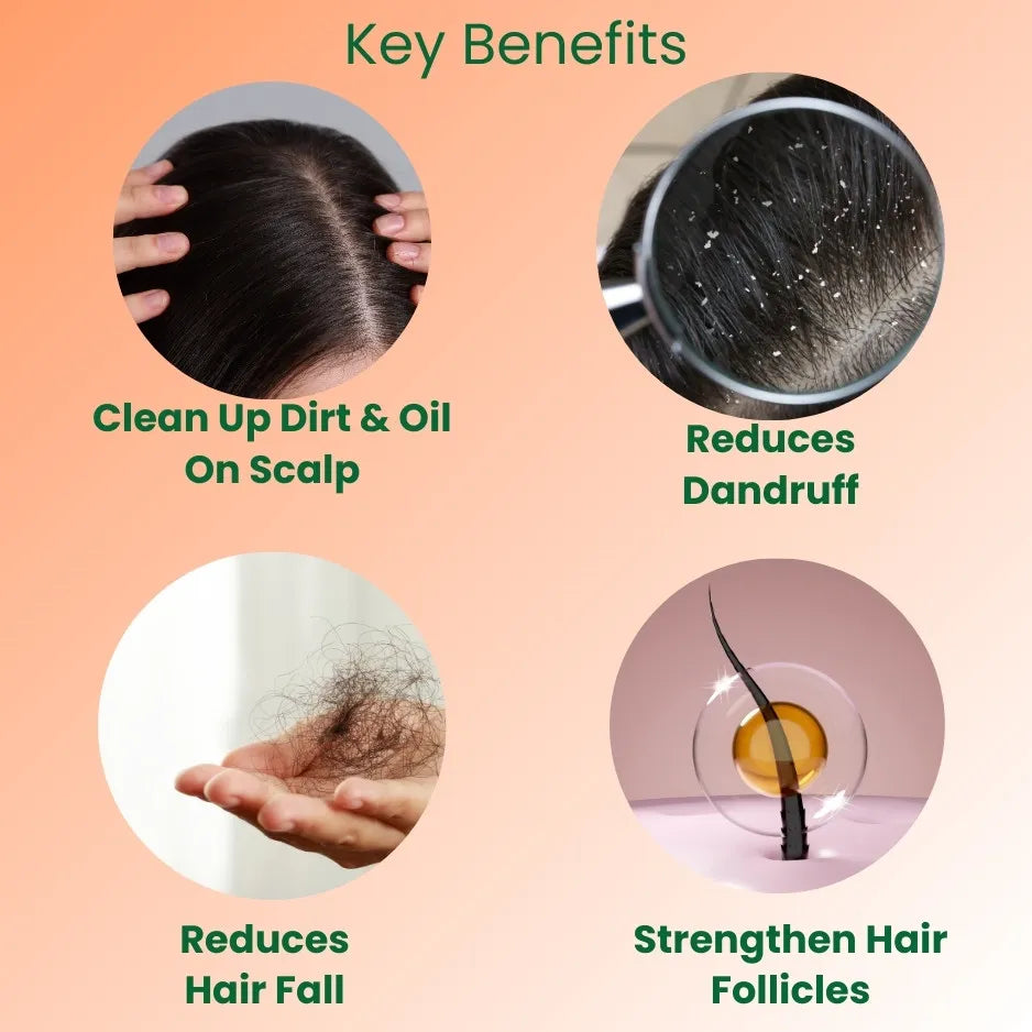 Herbal Shampoo | Awala, reetha, shikakai base | Controls Dandruff | Soft on your hair roots