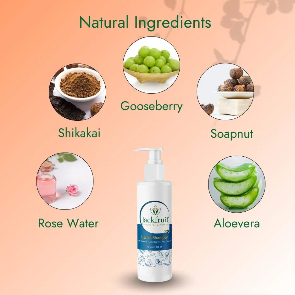 Herbal Shampoo | Awala, reetha, shikakai base | Controls Dandruff | Soft on your hair roots