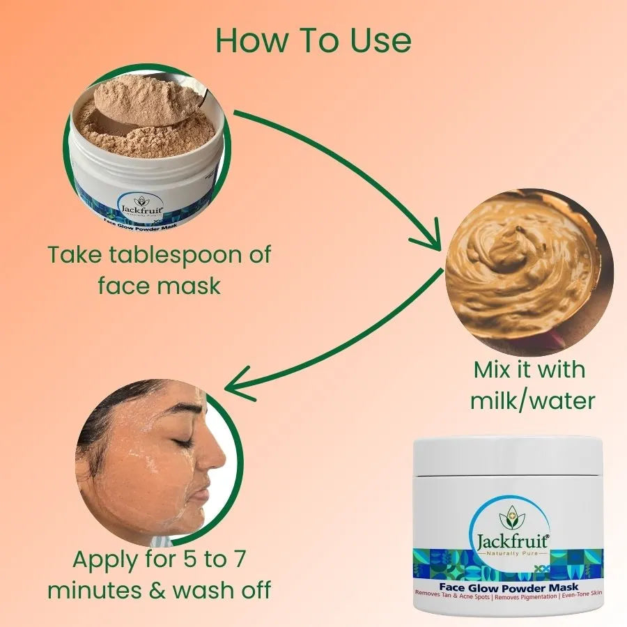 Face Glow Powder Mask - Get Natural Glow | Removes tanning | Removes Pigmentation