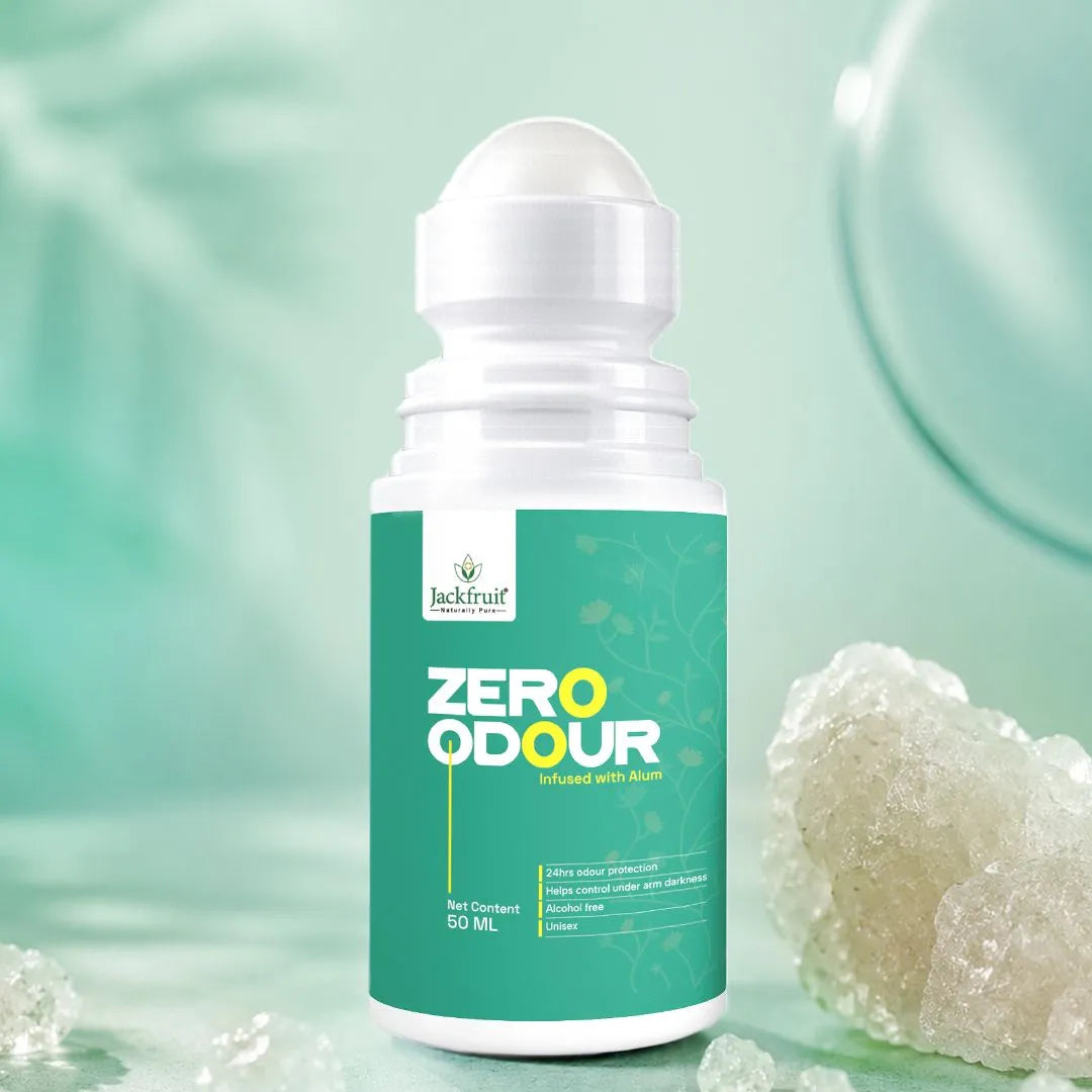 Zero Odour | Alum Powered Odour Protection Roll-On | For Men & Women | 24 hrs Protection