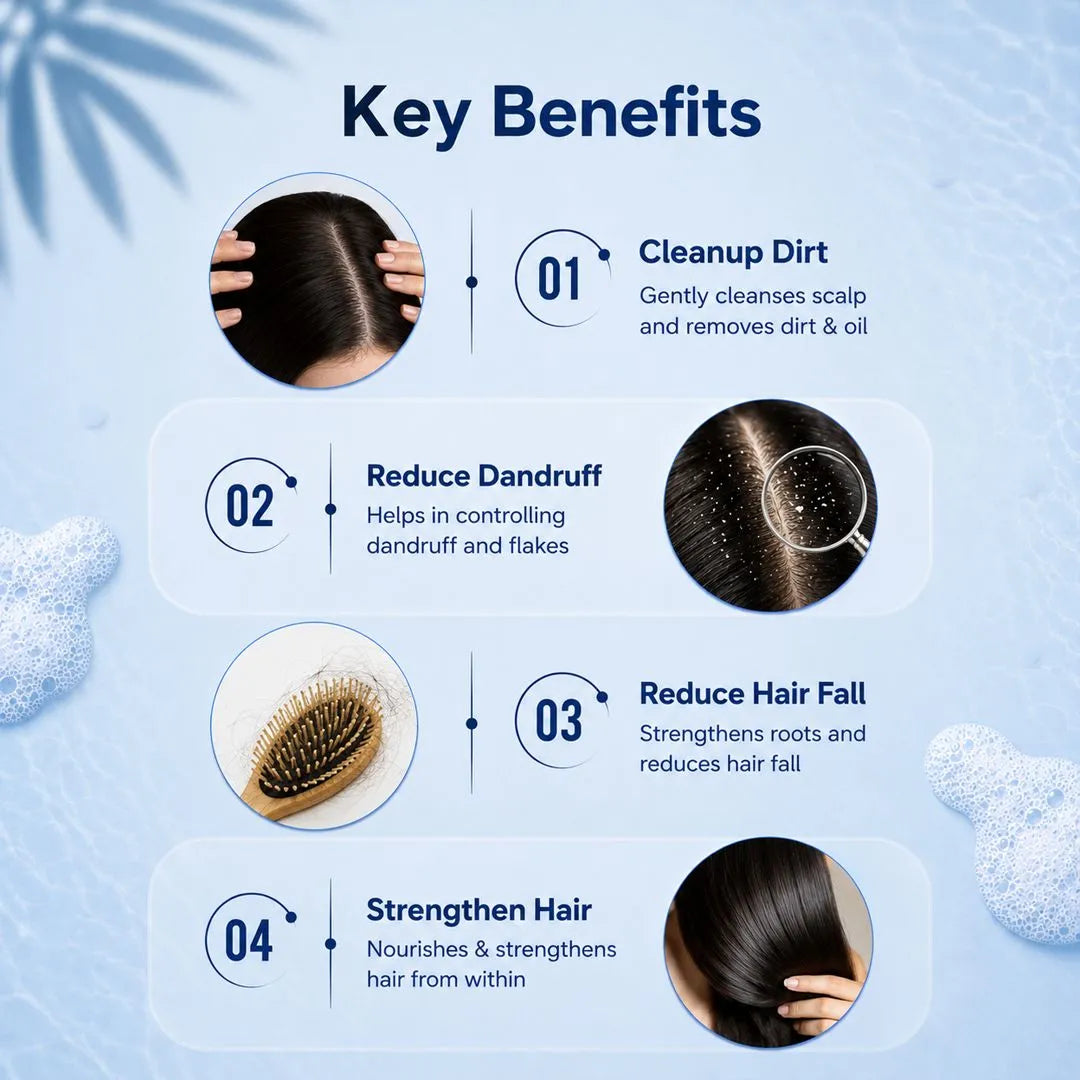 Herbal Shampoo | Awala, reetha, shikakai base | Controls Dandruff | Soft on your hair roots