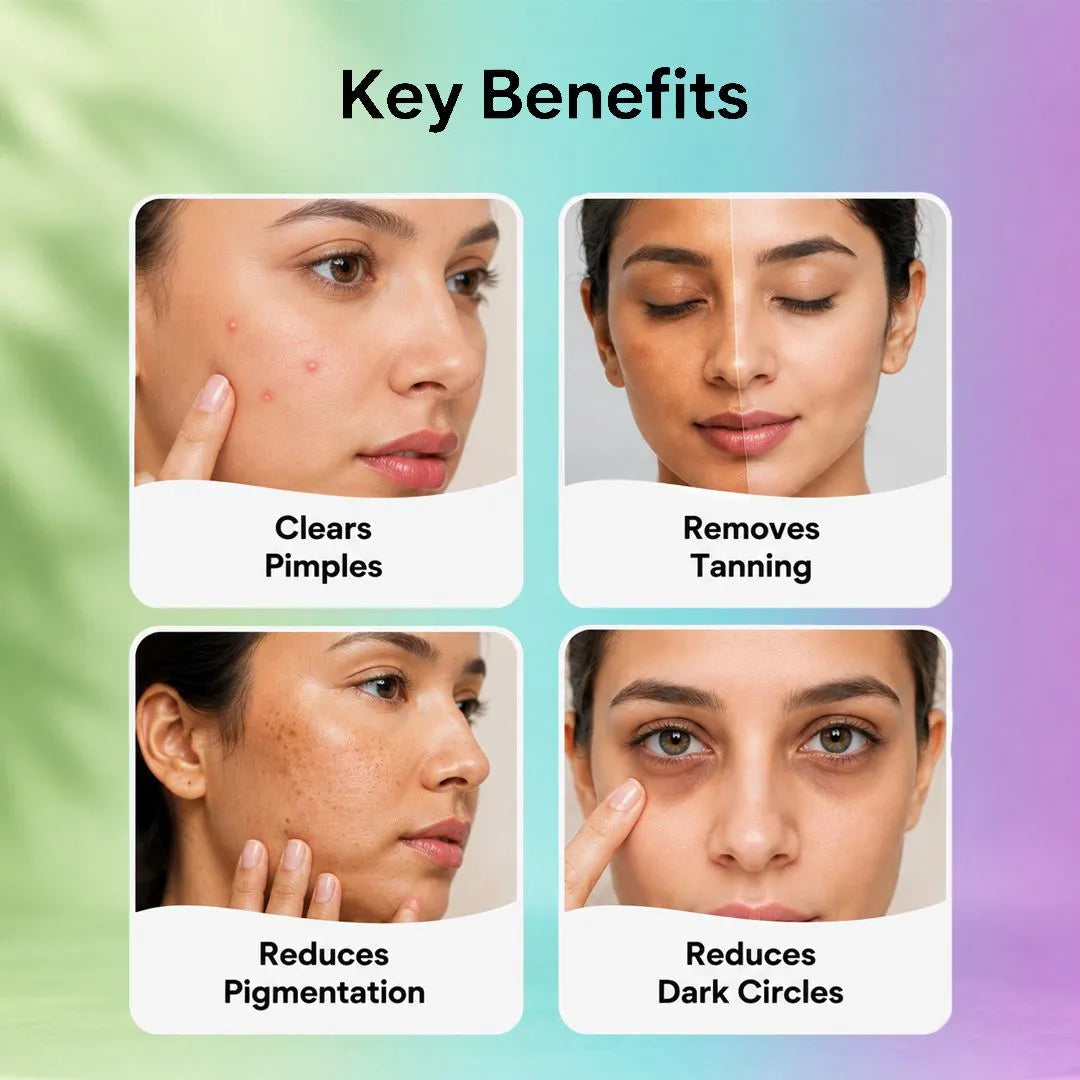 Clear & Glow Combo - Removes Pimples, Dark Circles | Improves Dull Skin | Get Natural Glowing Skin